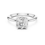 Gold 2Ct Radiant Cut Solitaire Lab Grown Diamond Sorella Ring