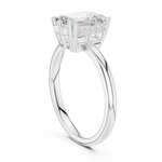 Gold 2Ct Emerald Cut Solitaire Lab Grown Diamond Ravena Ring