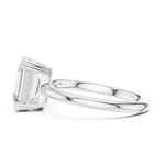 Gold 2Ct Emerald Cut Solitaire Lab Grown Diamond Ravena Ring