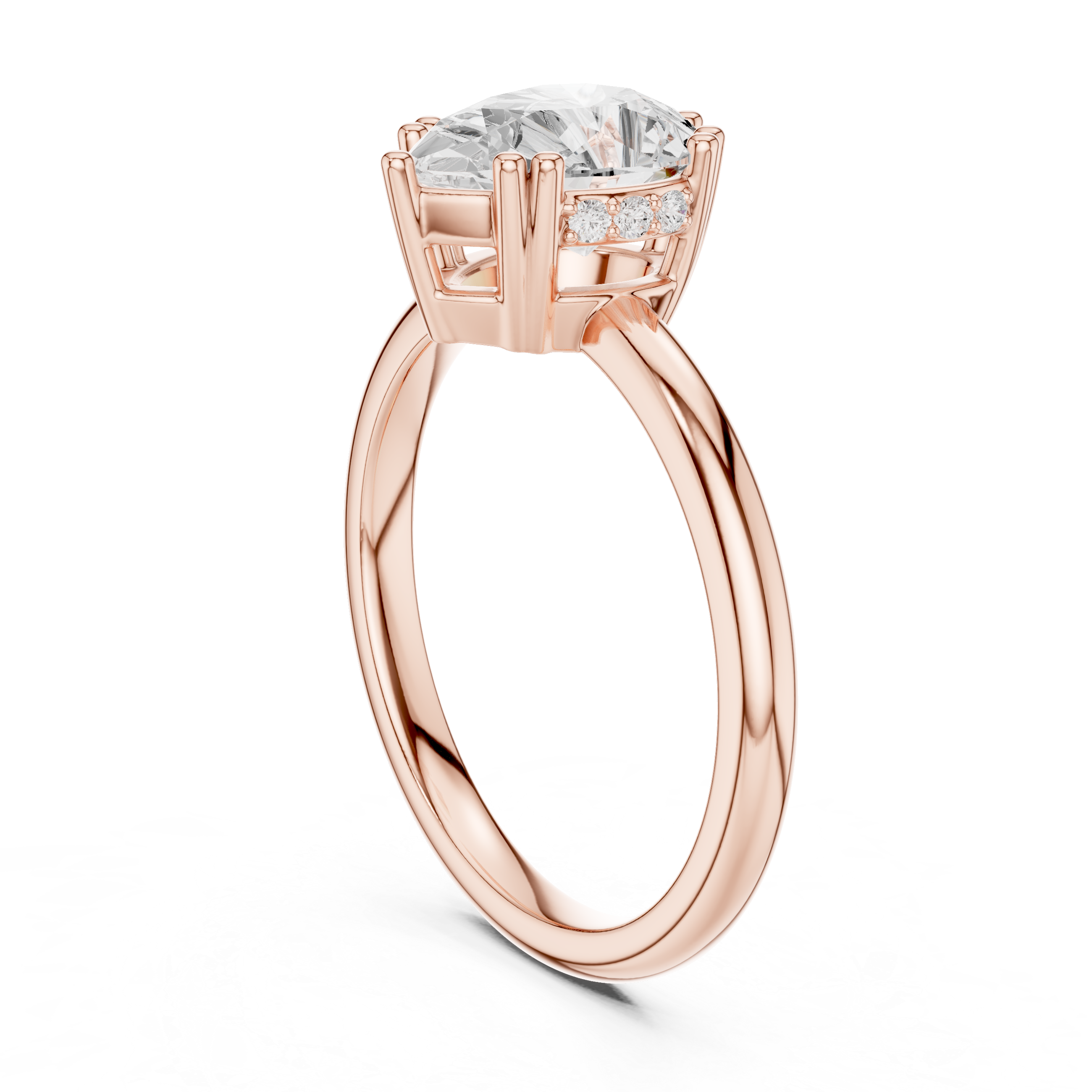 Gold 2Ct Pear Cut Solitaire Lab Grown Diamond Noreya Ring