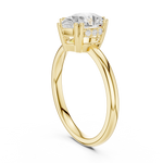 Gold 2Ct Pear Cut Solitaire Lab Grown Diamond Noreya Ring