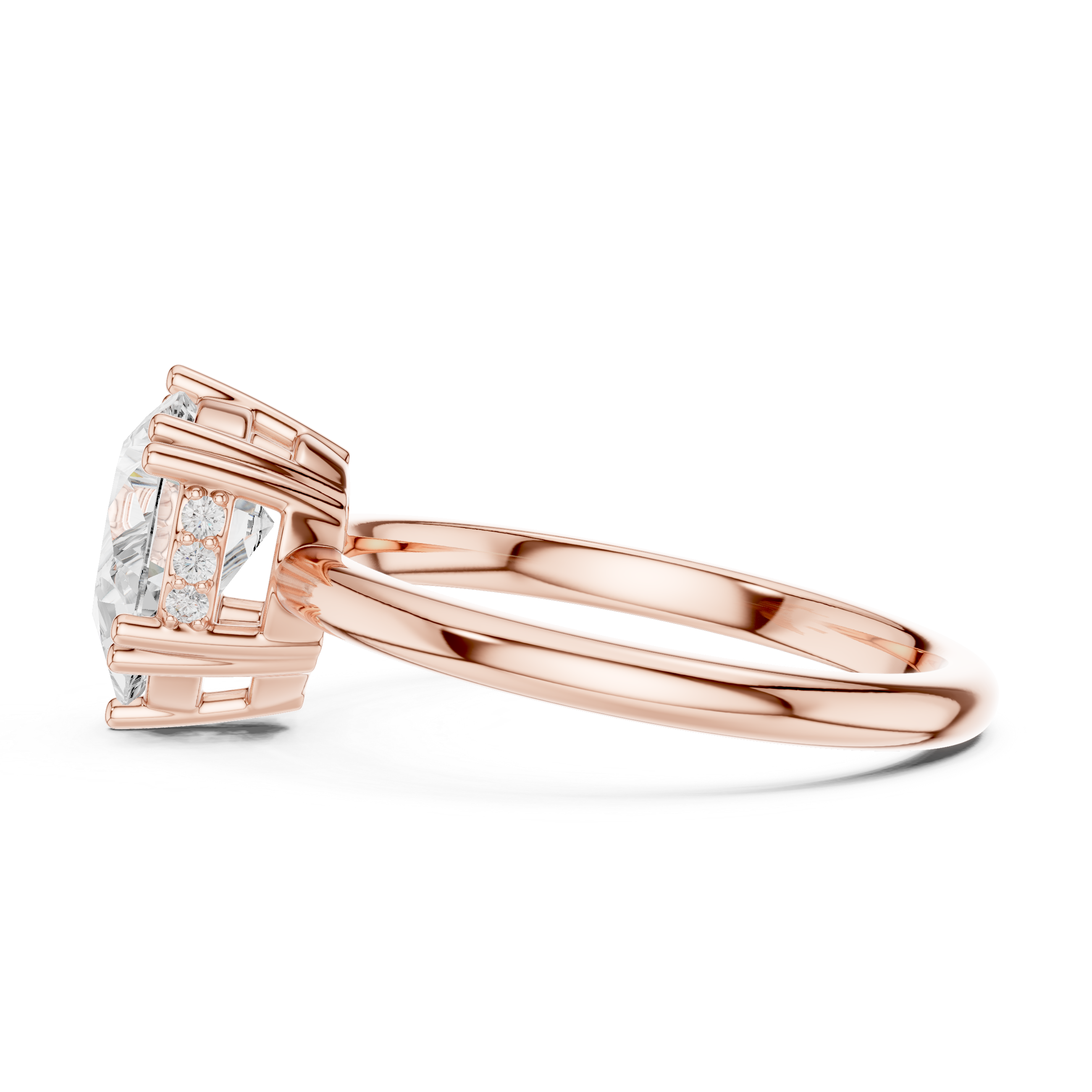 Gold 2Ct Pear Cut Solitaire Lab Grown Diamond Noreya Ring
