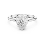 Gold 2Ct Pear Cut Solitaire Lab Grown Diamond Noreya Ring