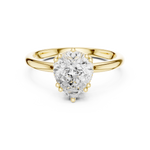 Gold 2Ct Pear Cut Solitaire Lab Grown Diamond Noreya Ring