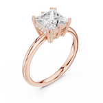 Gold 2Ct Princess Solitaire Lab Grown Diamond Karesa Ring