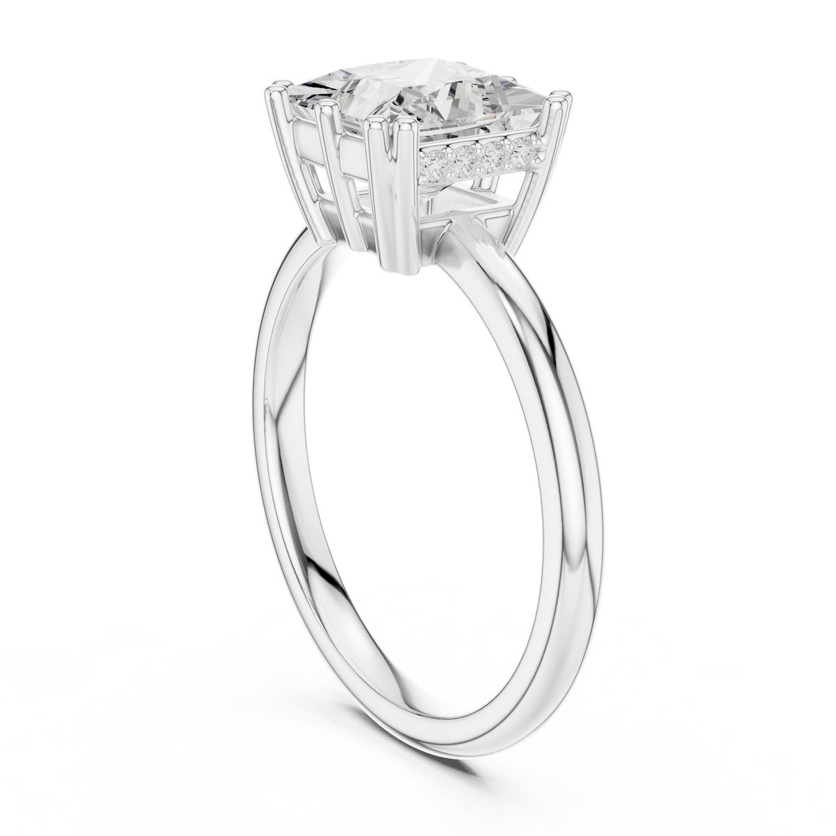 Gold 2Ct Princess Solitaire Lab Grown Diamond Karesa Ring