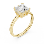 Gold 2Ct Princess Solitaire Lab Grown Diamond Karesa Ring