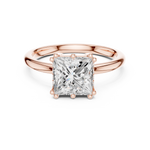 Gold 2Ct Princess Solitaire Lab Grown Diamond Karesa Ring