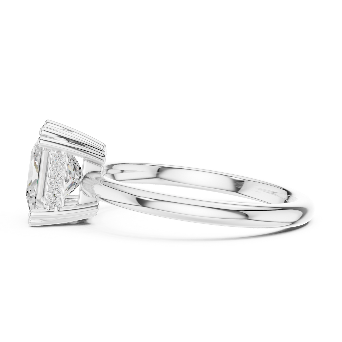 Gold 2Ct Princess Solitaire Lab Grown Diamond Karesa Ring