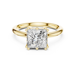 Gold 2Ct Princess Solitaire Lab Grown Diamond Karesa Ring