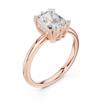 Gold 2Ct Radiant Solitaire Lab Grown Diamond Solayne Ring