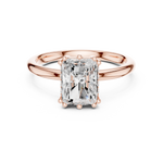 Gold 2Ct Radiant Solitaire Lab Grown Diamond Solayne Ring