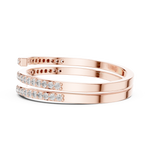 Gold Pave Round Lab Grown Diamond Phexa Ring
