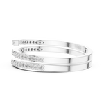 Gold Pave Round Lab Grown Diamond Phexa Ring