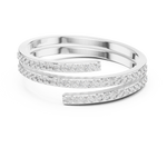 Gold Pave Round Lab Grown Diamond Phexa Ring