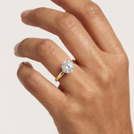Gold 1Ct Round Solitaire Lab Grown Diamond Dexan Ring