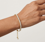 Gold 6Ct Round Tennis Lab Grown Diamond Diana Light Weight Bracelet