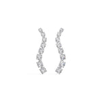 White Gold Prong Drop Round Lab Grown Diamond Zyvenna Earring