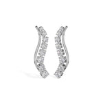 White Gold Prong Drop Round Lab Grown Diamond Zyvenna Earring