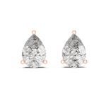 Gold 3 5Ct Pear Lab Grown Diamond Stud Earrings