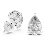 Gold 3 5Ct Pear Lab Grown Diamond Stud Earrings