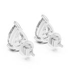 Gold 3 5Ct Pear Lab Grown Diamond Stud Earrings