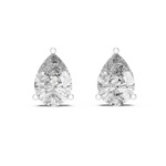 Gold 3 5Ct Pear Lab Grown Diamond Stud Earrings