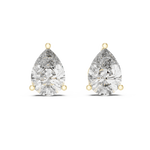Gold 3 5Ct Pear Lab Grown Diamond Stud Earrings