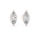 Gold 1 5Ct Marquise Lab Grown Diamond Stud Earrings