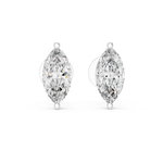 Gold 1 5Ct Marquise Lab Grown Diamond Stud Earrings