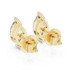 Gold 1 5Ct Marquise Lab Grown Diamond Stud Earrings