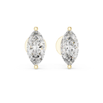 Gold 1 5Ct Marquise Lab Grown Diamond Stud Earrings