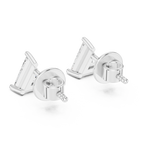 Gold 1 3Ct Triangle Lab Grown Diamond Stud Earrings