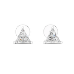 Gold 1 3Ct Triangle Lab Grown Diamond Stud Earrings