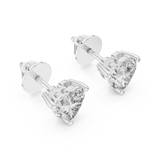 Gold 1 5Ct Heart Lab Grown Diamond Stud Earrings