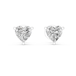 Gold 1 5Ct Heart Lab Grown Diamond Stud Earrings