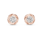 Gold Round Lab Grown Diamond Stud Xavira Earring