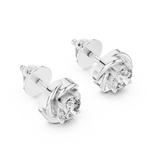 Gold Round Lab Grown Diamond Stud Xavira Earring