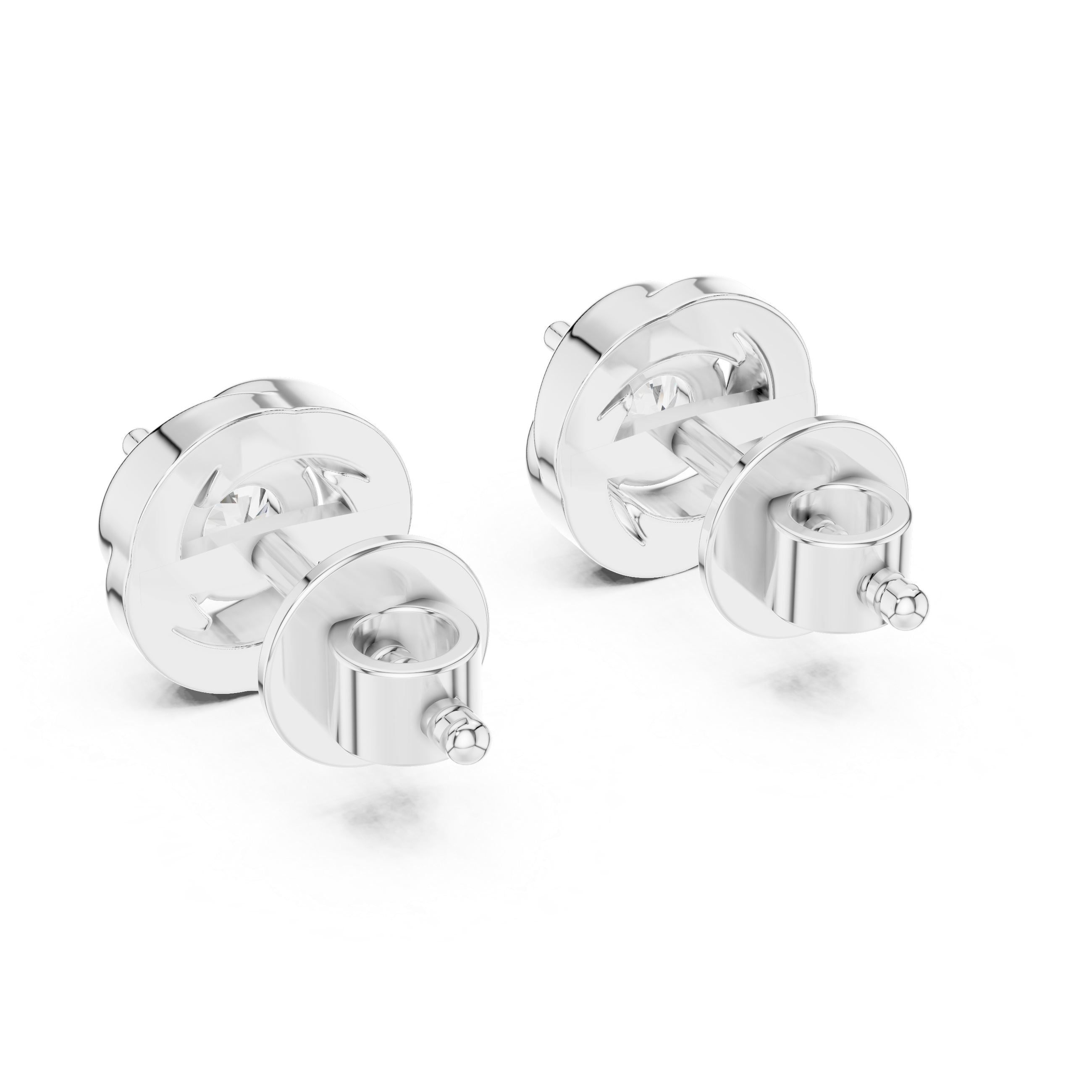 Gold Round Lab Grown Diamond Stud Xavira Earring