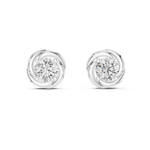 Gold Round Lab Grown Diamond Stud Xavira Earring