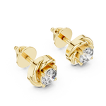 Gold Round Lab Grown Diamond Stud Xavira Earring