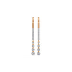 Rose Gold 1Ct Drop Round Lab Grown Diamond Vyelle Earring