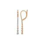 Rose Gold 1Ct Drop Round Lab Grown Diamond Vyelle Earring