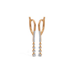 Rose Gold 1Ct Drop Round Lab Grown Diamond Vyelle Earring