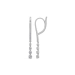 White Gold 1Ct Drop Round Lab Grown Diamond Vyelle Earring