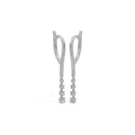 White Gold 1Ct Drop Round Lab Grown Diamond Vyelle Earring