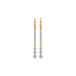 Yellow Gold 1Ct Drop Round Lab Grown Diamond Vyelle Earring