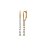 Yellow Gold 1Ct Drop Round Lab Grown Diamond Vyelle Earring