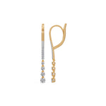Yellow Gold 1Ct Drop Round Lab Grown Diamond Vyelle Earring