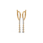 Yellow Gold 1Ct Drop Round Lab Grown Diamond Vyelle Earring